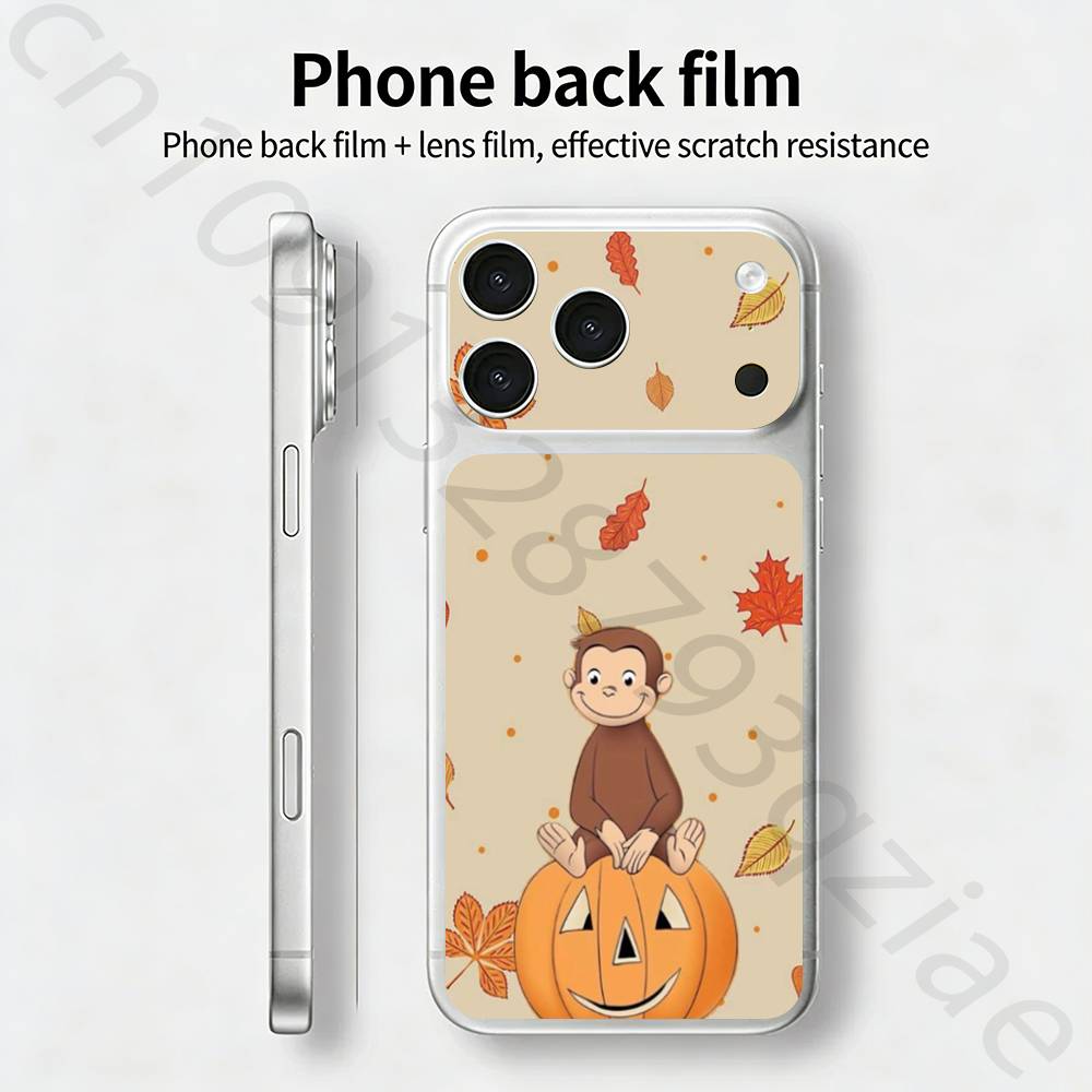 

Mokey C-Curious G-Georges TICKET Decal Skin Wrap for iPhone 17 Pro/Pro max Protective Film for Back, Frame, Camera iPhone17pro