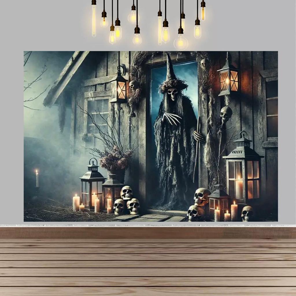 Halloween Party Decor Backdrop Halloween Ghost Bloody And Terrifying Haunted House Ghost Decor Party Supplies Photography Props