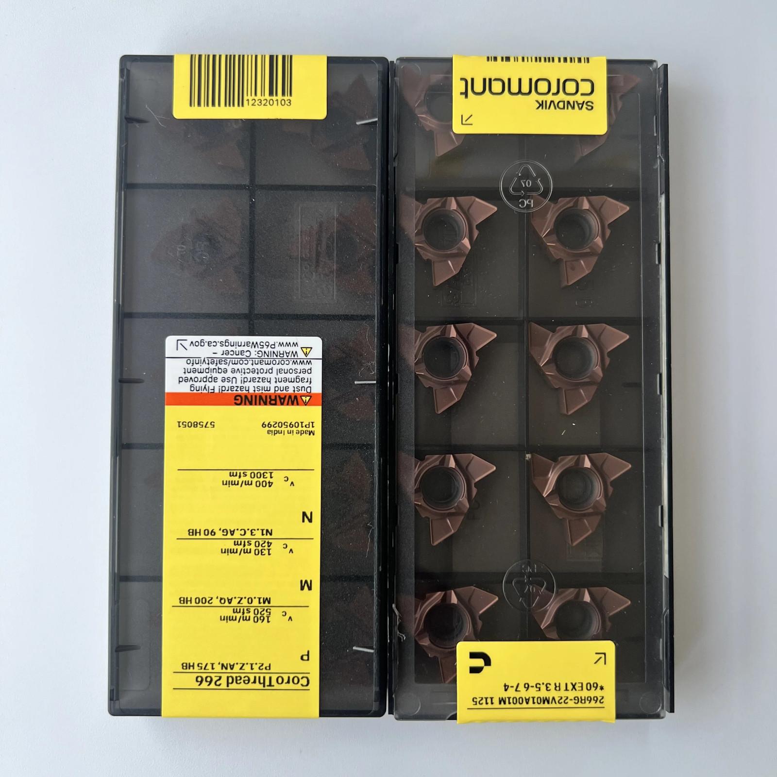 

SANDVIK / 266RG-22VM01A001M 1125 / Industrial indexable Carbide Inserts 10 Pcs