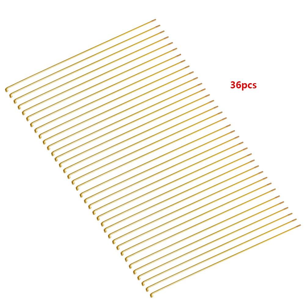 36Pcs Set Steel Mountain Bike Bicycle Spokes W  Nipples Gold 259mm