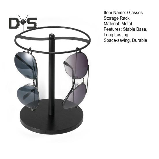 Sunglasses Organizer Metal Storage Display Rack with Stable Base Easy Assembly Desk Countertop Eyewear Organizer