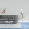 Feathered Cat Resin Sculpture Decorative Figurine Art Craft Ornament for Fireplace Office Cabinet