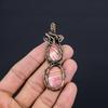 Rhodochrosite Jewelry, 999 Copper Wire Wrapped Pendant, Handmade Gemstone Jewelry Pendant, For Memorial Day