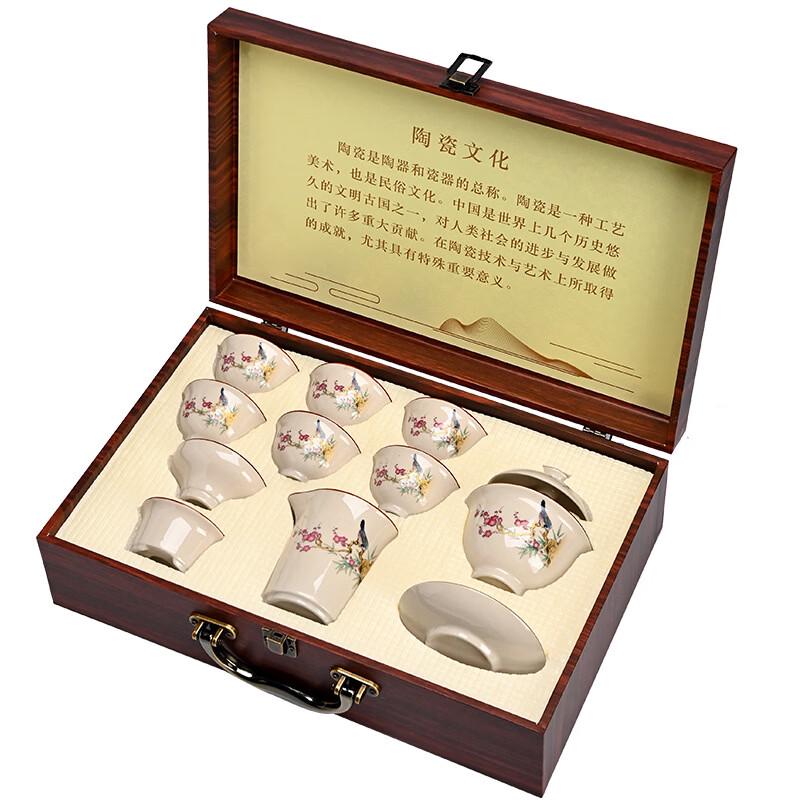 Yuzhu Xun Retro 10-Piece Ceramic Kung Fu Tea Set