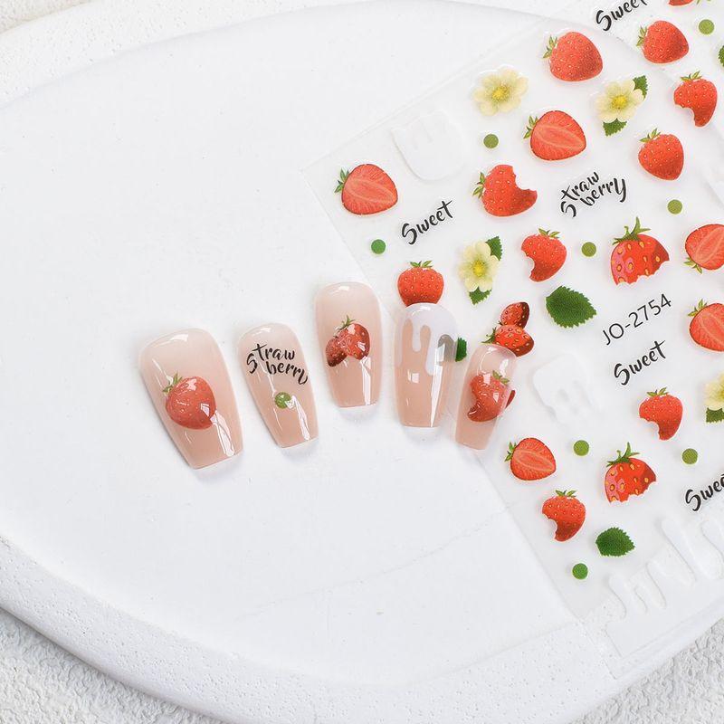 

Summer Sweetheart Fruit Nail Sticker Jelly Peach Minimalist Cute Sweet Strawberry Lemon Nail Decorative Sticker jo-2754