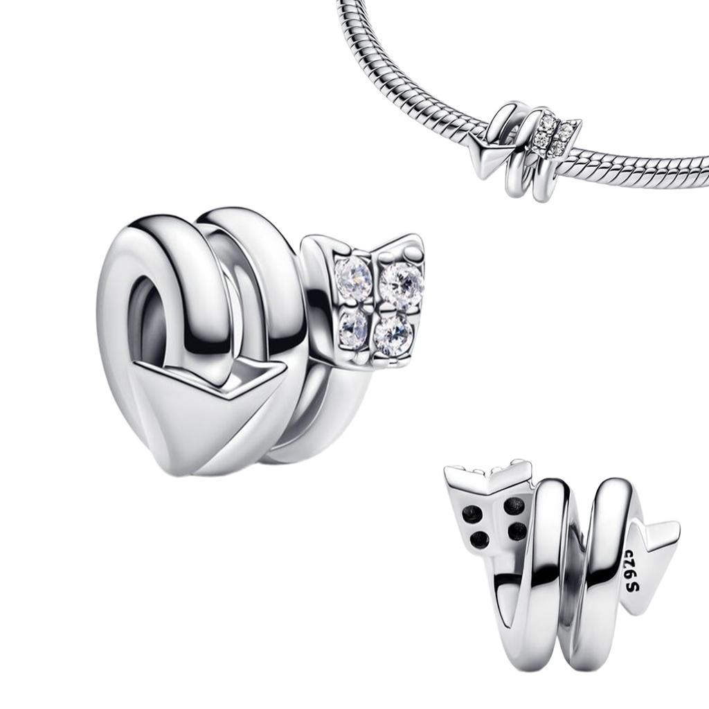 Original Copper Colorful Charms Snowflake Heart Lock Key Earrings Beads For Necklace Diy Bracelet Present Jewellery