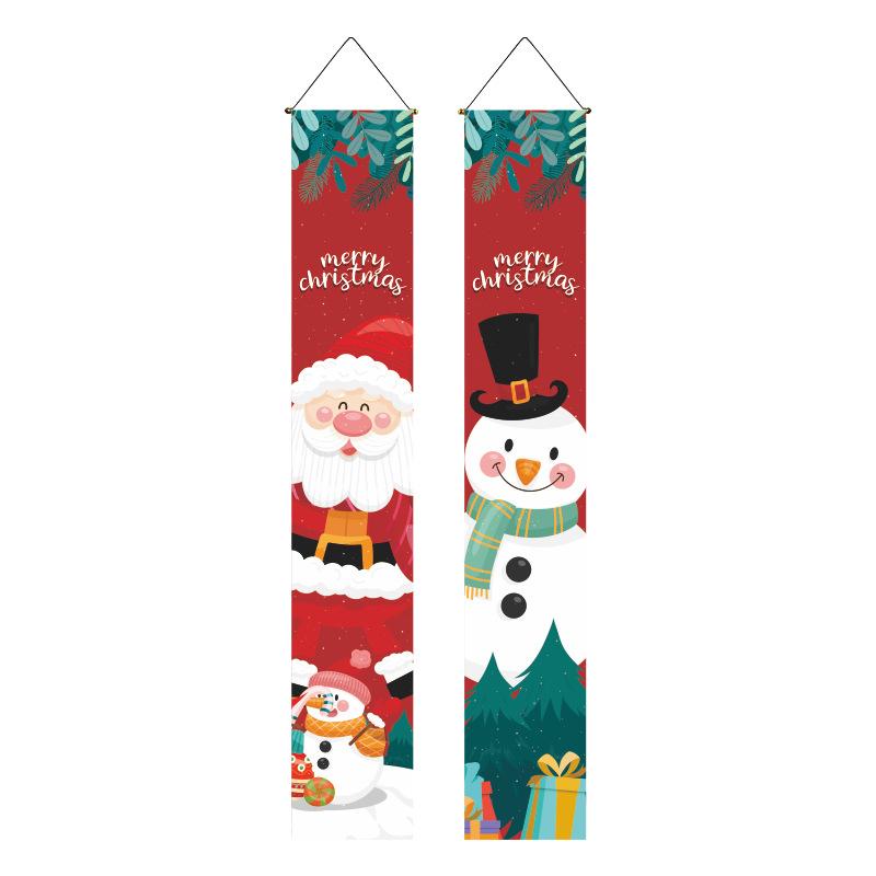 2025 New Year Ivenf Christmas Decoration Banner Hanging Outdoor Courtyard Front Porch Door Sign Set Christmas Home Decorations