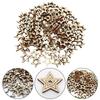 100pc Wooden Hollow Star Shape Scrapbooking Embellishments Natural Wood Slices Unfinished Wood Cut Handmade Decoration Accessory