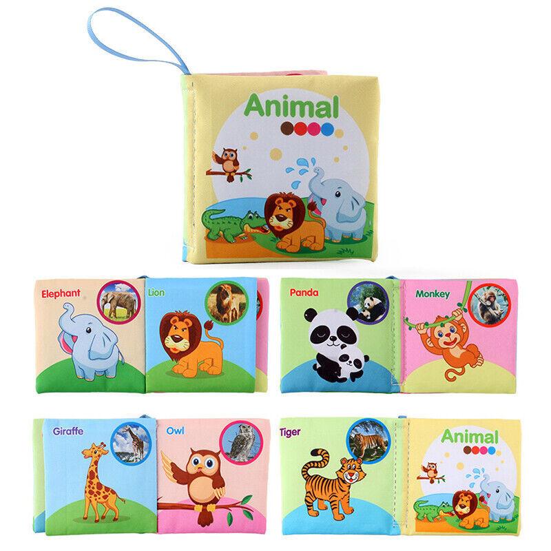 Soft Cloth Book For Early Education Of English Animals And Transportation