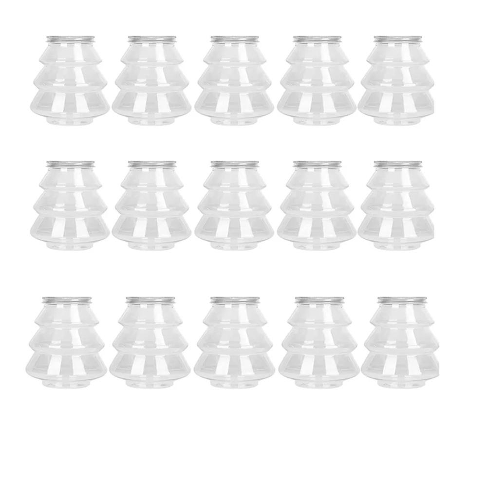 1-15pc 500ml Christmas Candy Biscuits Bottle Christmas Tree Milk Tea Bottle Cookie Snack Chocolate Storage Jar Box Food Containe