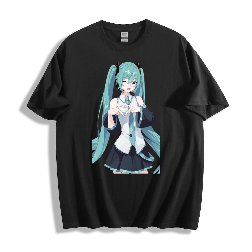 Hatsune Miku Heart Hands T-Shirt - Cute Vocaloid Anime Design Unisex Tee