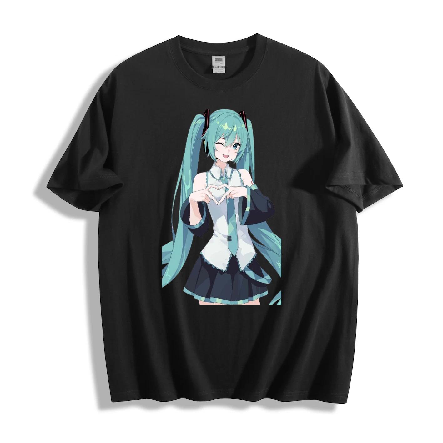 Hatsune Miku Heart Hands T-Shirt - Cute Vocaloid Anime Design Unisex Tee XXXXL