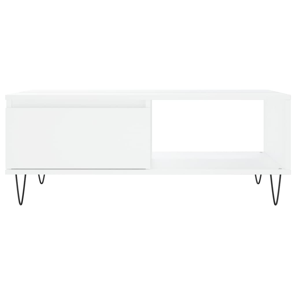  Coffee Table, White, 90x60x35 Cm, Wood-based Material