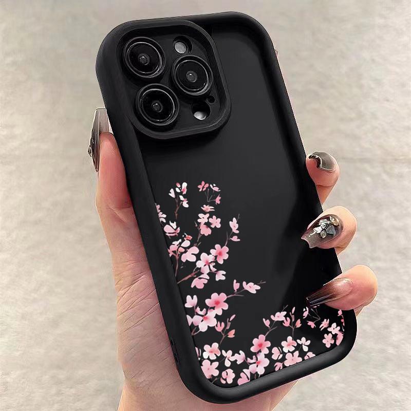 

White Daisy Floral Pattern Art Phone Case for iPhone 17 16 15 14 13 12 11 Series Pro Max Plus Double Layer Protection iphone 14 Plus