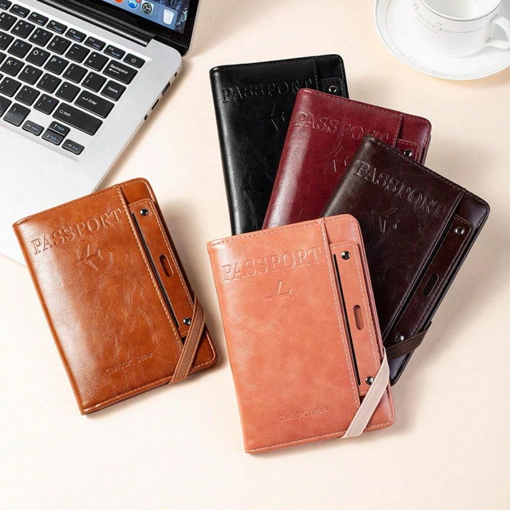 Passport Ticket Bag Multifunctional Protective Case Retro Card Passport Holder