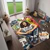 BobMarley Music Reggae Rug, Floor Mat for Computer Chair, Doormat,Living Room Rug, Bedside Carpet