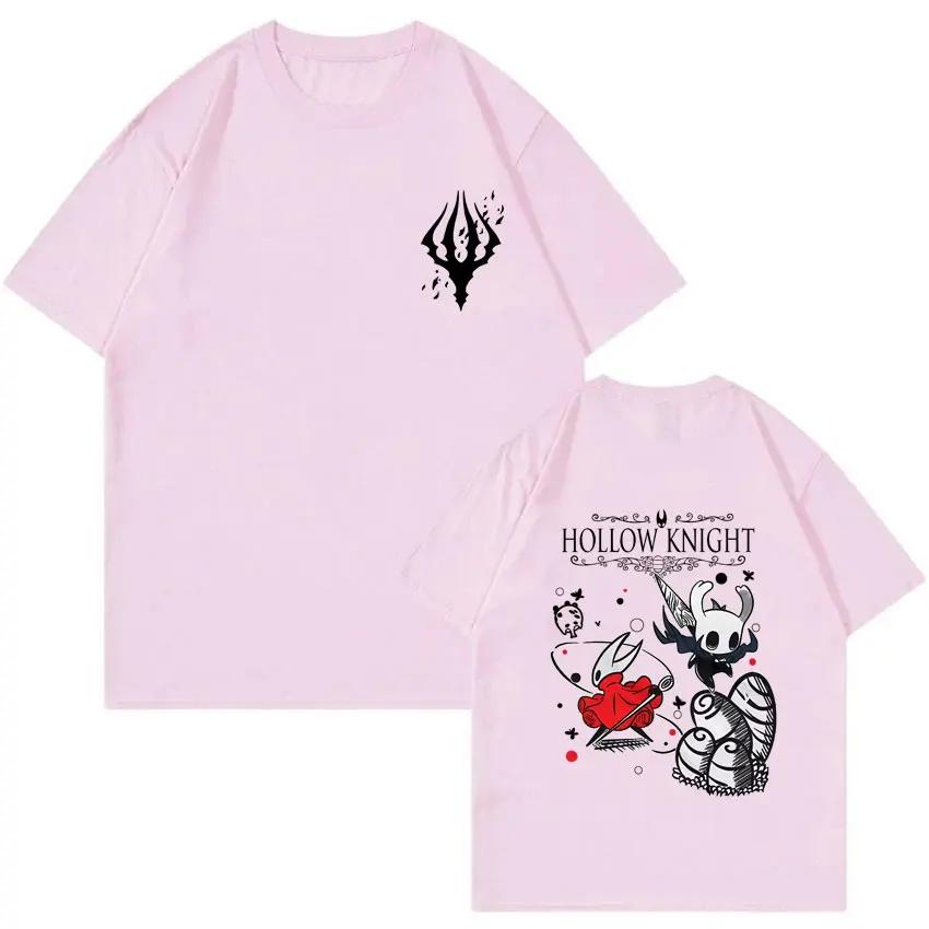 Hollow Knight Double Sided Graphic Tshirt Men Women Game Lover T Shirts Unisex Fashion Cartoon Oversized Short Sleeve Tshirt