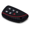 Red Stripe Black Silicone Cover For 21-up Chevy Suburban/Tahoe, GMC Yukon 6B Key