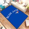 Blue Jays Logo with Red Leaf Patterned Carpet, Non Slip Mat Suitable for Living Room and Bedroom Sofas