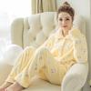 Women's Autumn Winter Warm Pyjamas Homewear Coral Pajamas Girls Padded Thickened Sweet Flannel Homewear