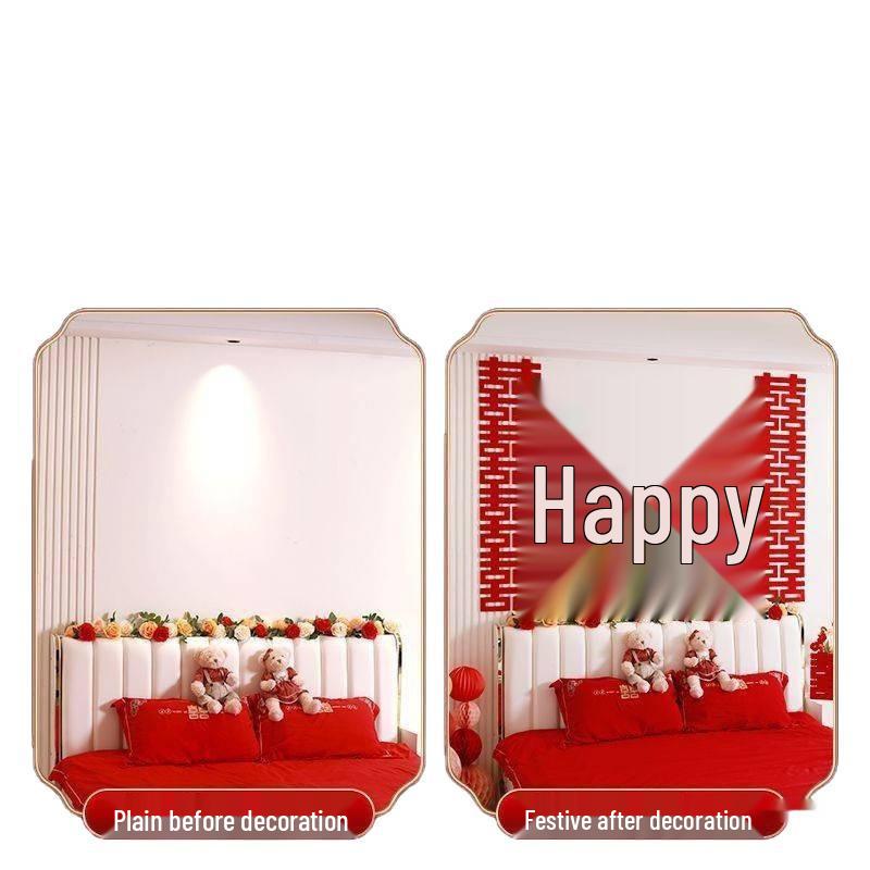 Double Happiness Wedding Room Decoration Set - Bedroom & Engagement Background