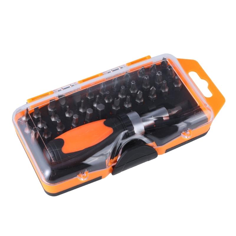 

MultiFunction Hand Tool Kit With Ratchet Wrenches Handle And Screwdriver Set For Repairs