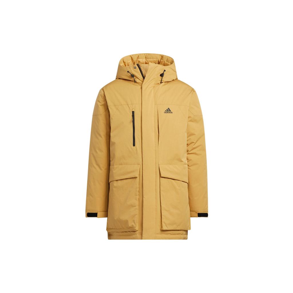 Adidas Down Jackets Men's Yellow Hooded Moderate Other HN2097