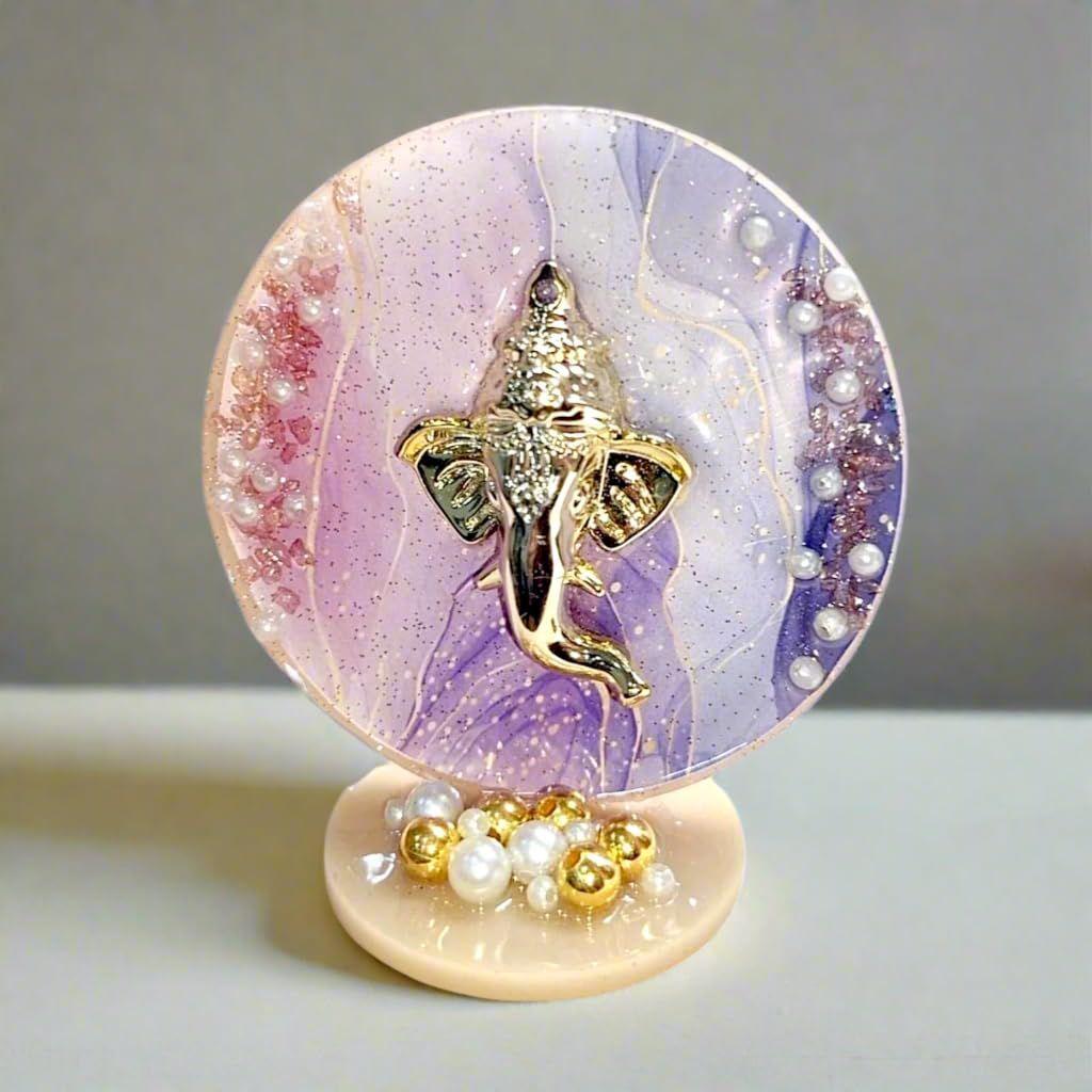 

Resin Ganesh Ji Murti Decorative Showpiece for Home Decor| Ganesh Idol for Car Dashboard Home Temple Office Desk Pooja Room God Idols for Puja