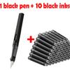 Set di 11 penne stilografiche da 0,38 mm con inchiostro sostituibile per una scrittura fluida, cancelleria multifunzionale per ufficio e materiale di apprendimento