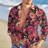 Men's Shirt Hawaiian Floral Butterfly Color Spring Summer Fashion Trend Hot Sale Leisure Outdoor Vacation Plus Size
