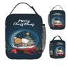 Merry Christmas Bubu Dudu Night Celebration Lunch Bag Portable Zipper Lunch Box Picnic Custom Cooler Bag Thermal Lunch Bags