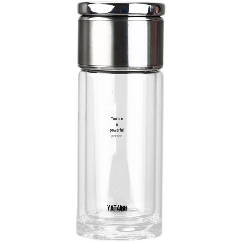 Mini Teacup with Double Layer Insulation and Tea-Water Separation – Portable Travel Glass