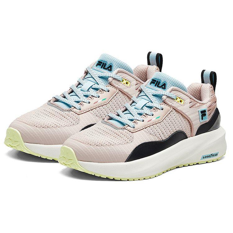 FILA Athletics Energy Runner Comfortable Sports Fabric Synthetic Leather Low Top Running Shoes Women sneaker Rose-Smoke A12W012202FRS