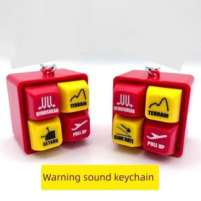 Yousheng 1/2Pcs Keychain Pendant Warning Sound Simulator Key Chain with 4 Authentic Cockpit Alarm Sounds Rugged Durable Design Stress Relief Click