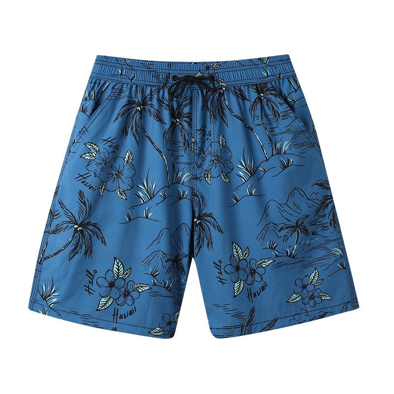 Beach Shorts Men'S Summer Seaside Swimming, Surfing Quick-Drying Swimming Trunks Loose Large Size Casual Vacation Five-Point Beach Pants