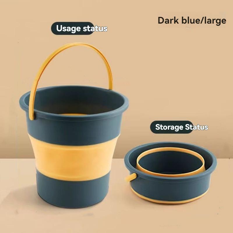 1Pc/Foldable Bucket Portable Household Plastic Foot Bath Basin with Side Handle Deep Bucket Foot Soaking Tub