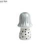 Modern Hand Painted Ceramic Round Dot Mushroom Statue Creative Abstract Crafts Sculpture Desktop Figurines Home Decor Ornaments
