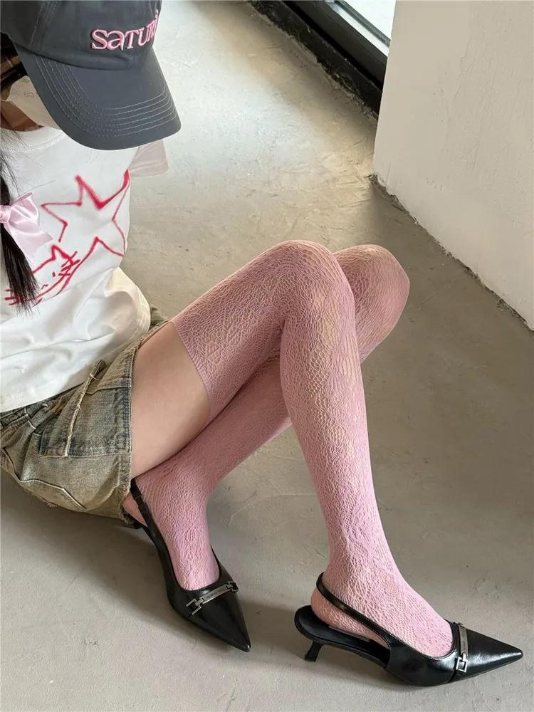 

Сексуальні мереживні панчохи та колготки One Size рожевий