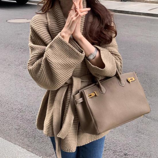 Women's Oversized Knitted Cardigan Casual Open Front Long Sleeve Sweater