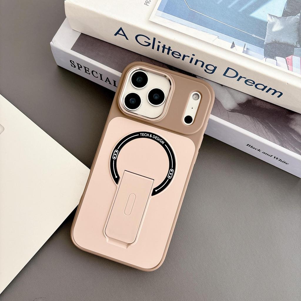 Apple 17 Pro Max Skin-Feel Magnetic Anti-Fall Bracket Case