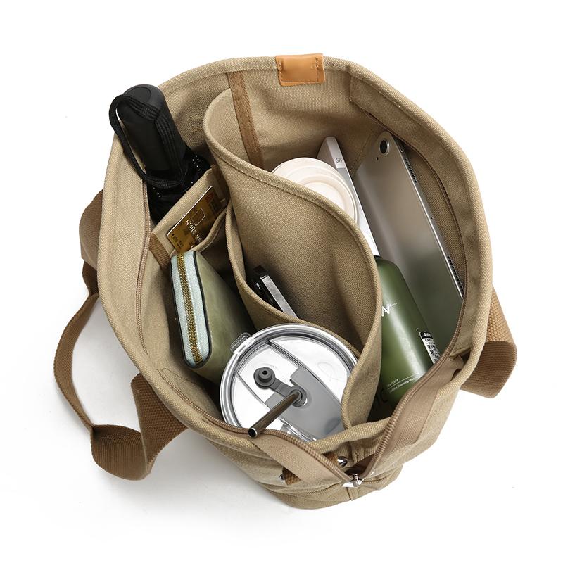 Women's Large Capacity Tote Bag Lightweight Canvas Shoulder Handbag