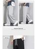 Men's 2025 Gray Loose-Fit Straight-Leg Sweatpants, Wide-Leg Casual Cotton for Spring/Fall