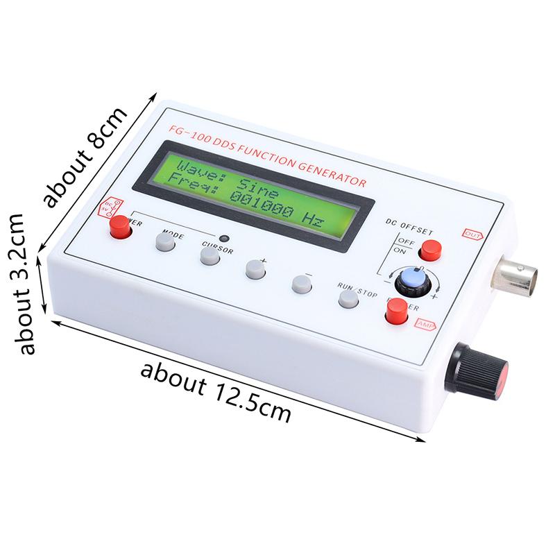 FG-100 DDS Fonksiyon Sinyal Jeneratörü Frekans Sayacı 1Hz - 500KHz Sinyal Kaynağı Modülü Sinüs+Kare+Üçgen+Testere Dişi Dalga Formu