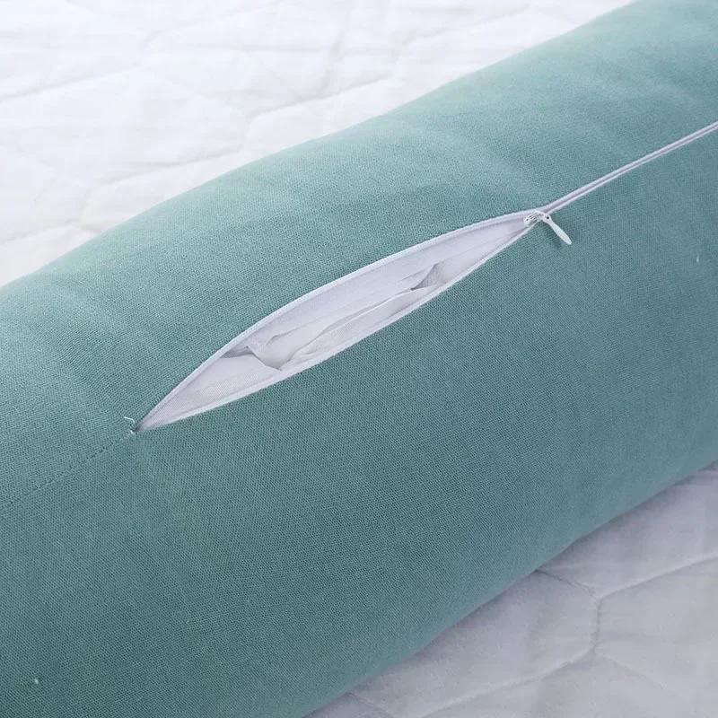 Pillow Neck Roll Cervical Round Bolster Pillows Sleeping Cylinder Support Spine Lumbar Cushion Cotton Pain Bed Tube Resilience