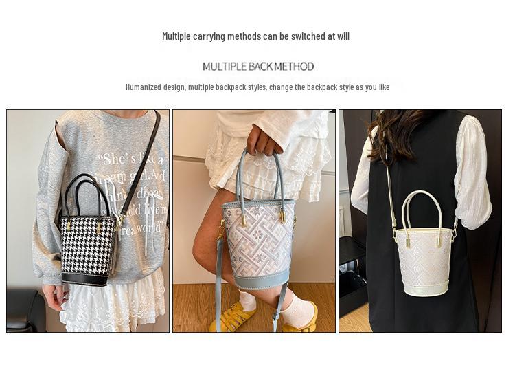 2025 DIY Song Brocade Fabric Large Bucket Shoulder Bag - Chinese Style