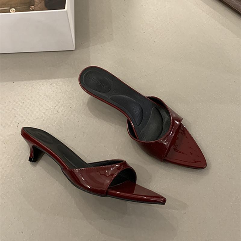 Fashion Bailamos 2025 Brand Women Slippers High Heels Sandals Sexy Pointed Open Toe Party Summer Shoes Woman Soft Outdoor Slides 35 4995₽