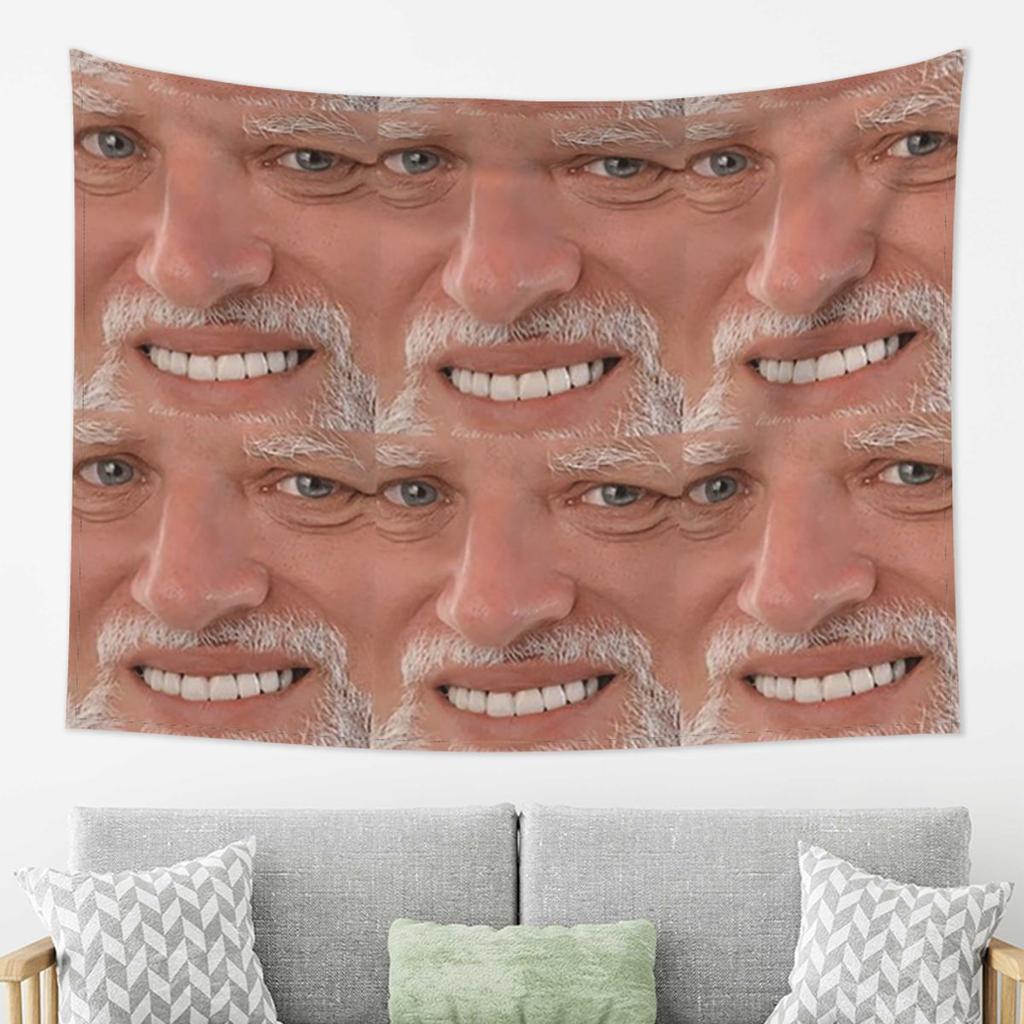 Hide The Pain Harold Meme Tapestry Wall Hanging Aesthetic Home Decor Tapestries for Living Room Bedroom