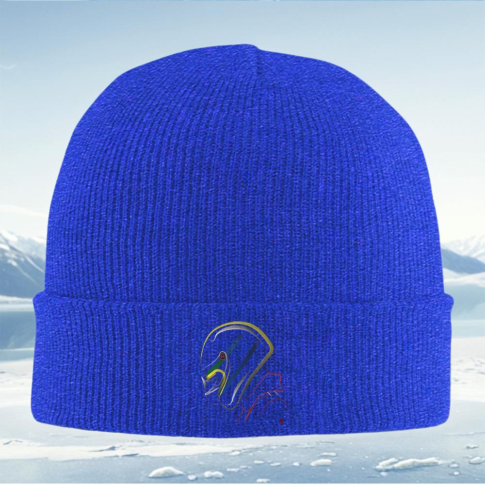 Helmet design lines cool style black Men Women Unisex Knitted Hat Beanie Pullover Cap Winter Thermal Warm Christmas Outdoor Cycl