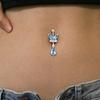 Stainless Steel Drop Navel Piercing Ring Zinc Zinc Alloy Dangled Navel Ring Butterfly Belly Button Ring  Club
