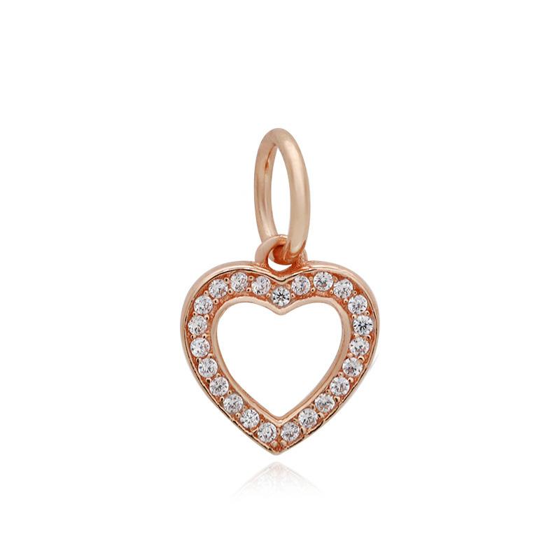 925 Silber Flügel Brillen Bienen Rosa Herzen Anhänger Perlen Schmuckherstellung Damen Geschenk Anhänger Armband Halskette